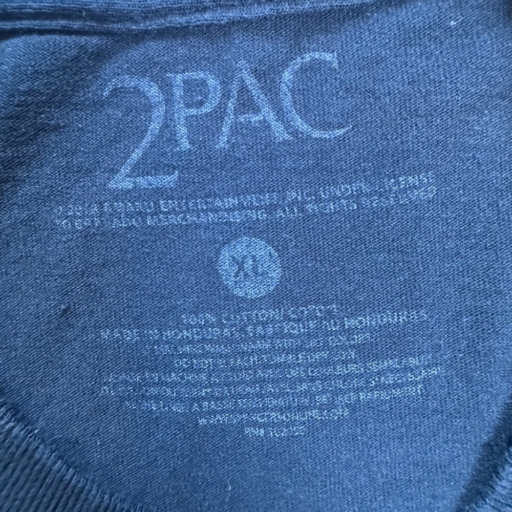 2Pac Tupac Shakur Graphic T-Shirt Bundle Mens XL Long Sleeve Rose Grid 2 Pack - Picture 3 of 11